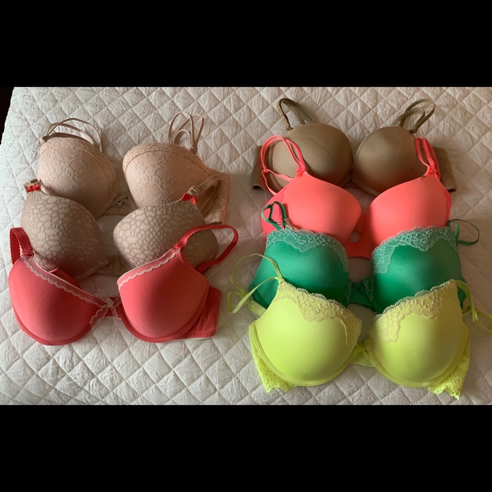 Aerie- Lot of 7 total Bras all size 34-C some NWOT